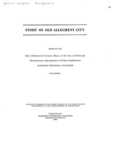 Story of Old Allegheny City