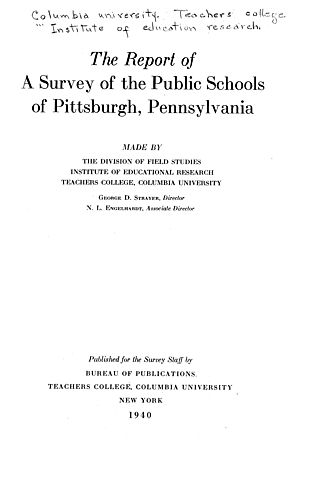 report of a survey of the public schools of Pittsburgh, Pennsylvania