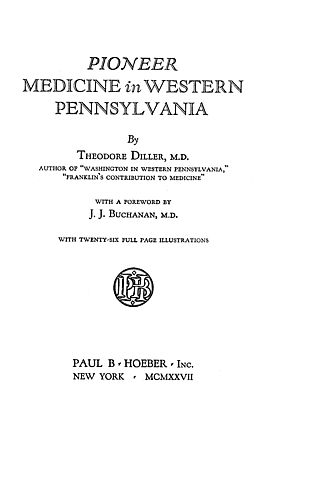 Pioneer medicine in western Pennsylvania