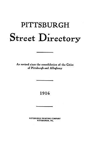 Pittsburgh street directory