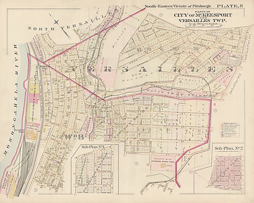 Parts of City of McKeesport, Versailles Twp