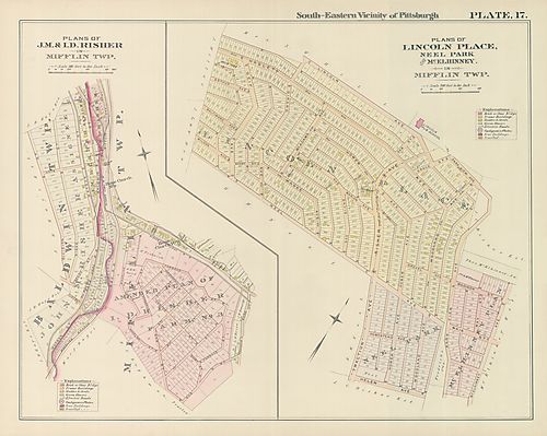 Parts of Lincoln Place, Neel Park, McElhinney in Mifflin Twp