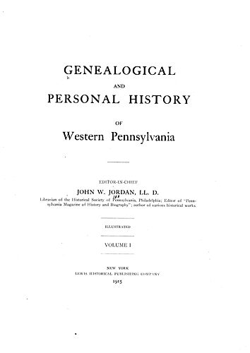 Genealogical and personal history of western Pennsylvania