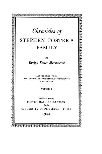 Chronicles of Stephen Foster's family