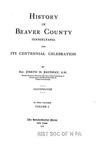 History of Beaver County, Pennsylvania