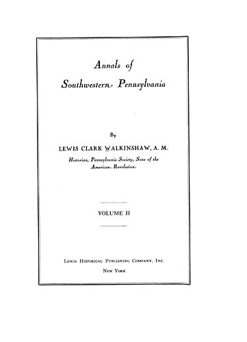 Annals of southwestern Pennsylvania