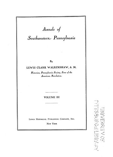 Annals of southwestern Pennsylvania