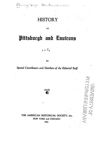 History of Pittsburgh and environs