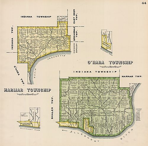 Plate no. 44 - Harmar and O'hara Townships