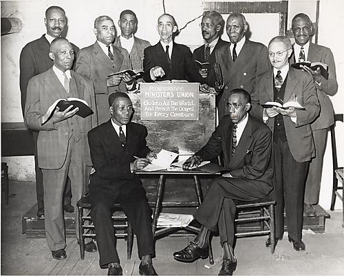 Group portrait of members of the Progressive Minister's Union