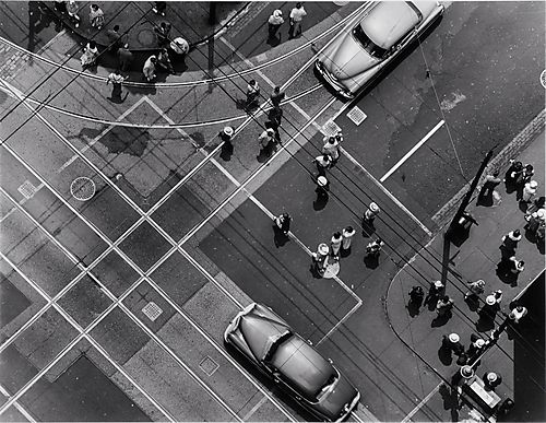 Downtown Street Scene: Traffic at Corner of Sixth and Smithfield Streets