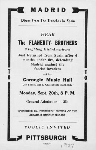 Flaherty Brothers lecture announcement