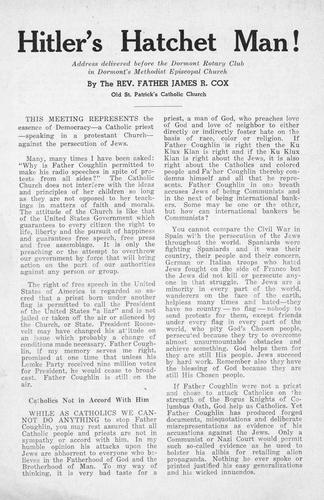 Hitler's Hatchet Man! speech transcript