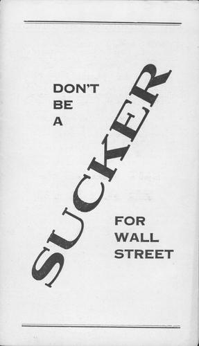 Don't Be A Sucker For Wall Street