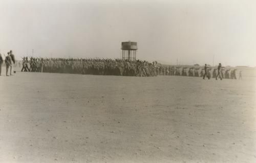 Wide Angle View of Soldiers Carrying Rifles