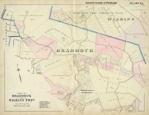 Parts of Braddock, Wilkins Twps