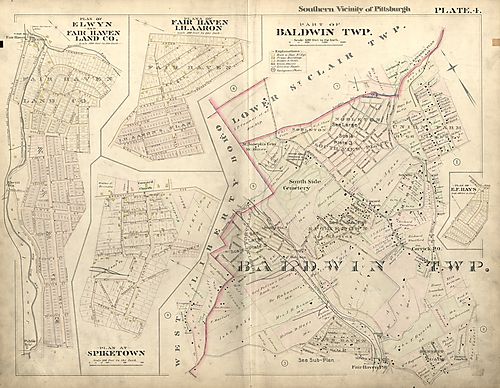 Plan of Elwyn, Fair Haven, Spiketown, and Part of Baldwin