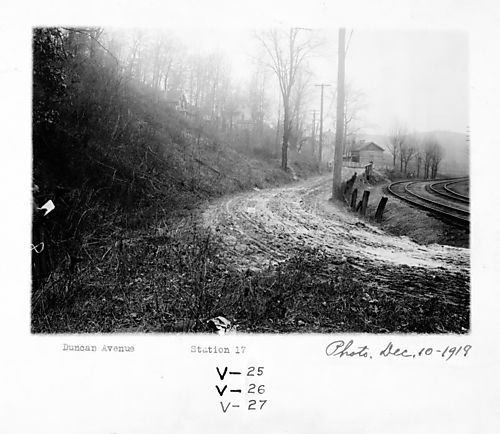 Railroad Tracks alongside Duncan Avenue