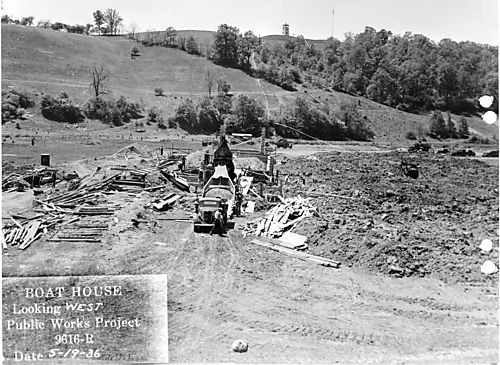 Construction of North Park Boathouse