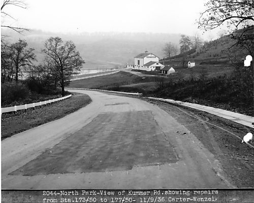 View of Kummer Road showing repairs