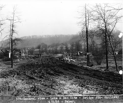 Construction of Dam at North Park Lake