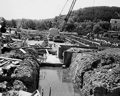 Construction of North Park Ice Rink
