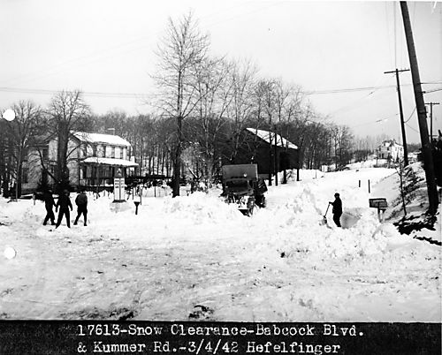 Babcock Boulevard and Kummer Road, snow clearance