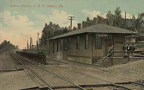 Color Postcard of Hulton Station