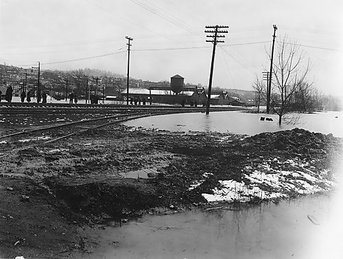 View of the Railroad and Flooding