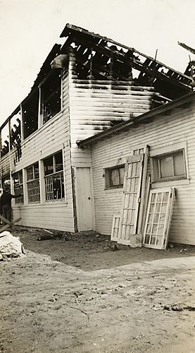 Damage to Hite's Chicken Farm After the Fire