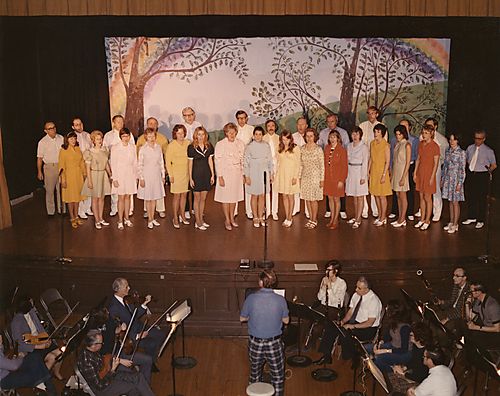 Coed Singing Group on the Lions Club Show Stage