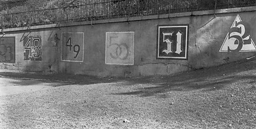 Concrete Retaining Wall Decorated by OHS Graduating Classes