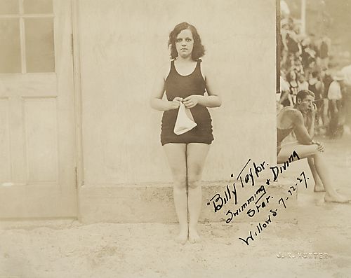 "Billy" Taylor. Swimming &amp; Diving Star. Willows- 7-12-27