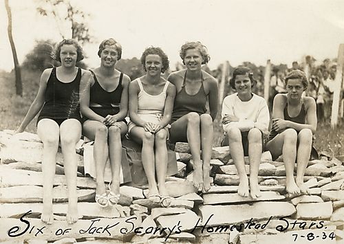 Six of Jack Scarry's Homestead Stars 7-8-34