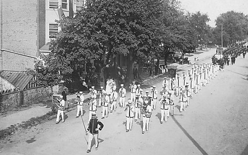 Funeral Procession Down Broadway