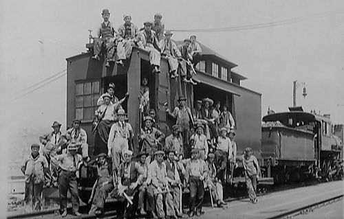 Workers in the Rail Yard