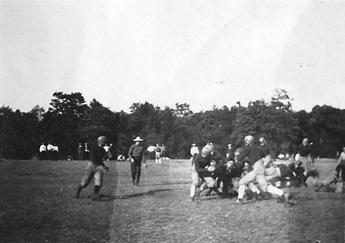 Players in the middle of a scrimmage, (3 of 3)