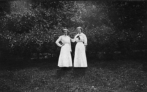 Photograph of two women outside