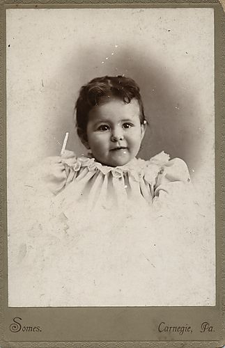 Portrait of a baby with dark hair