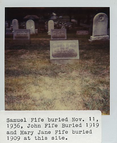 Fife family grave in Bethel Cemetery