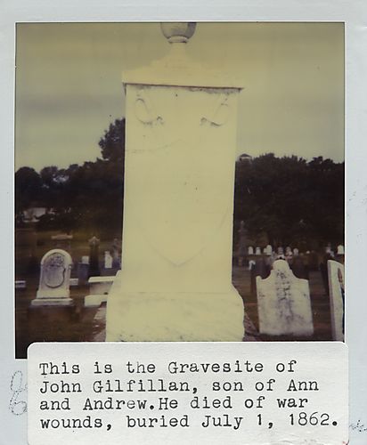 Grave of John Gilfillan [1839-1862] in Bethel Cemetery