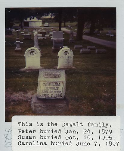 DeWalt family grave in Bethel Cemetery