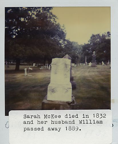 Grave of Sarah McKee and William McKee in Bethel Cemetery