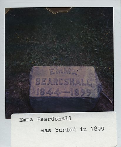 Grave of Emma Beardshall [1844-1899] in Bethel Cemetery