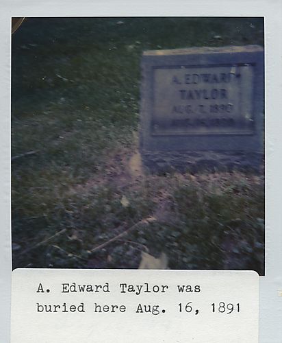 Grave of A. Edward Taylor in Bethel Cemetery