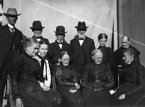 Guests at a dinner party at the home of Mrs. John Gilfillan