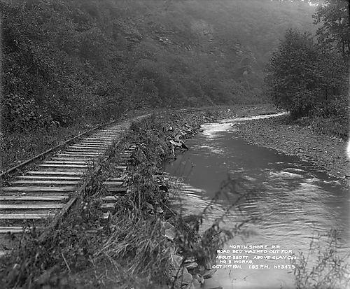 Flood Damage to North Shore Railroad Tracks