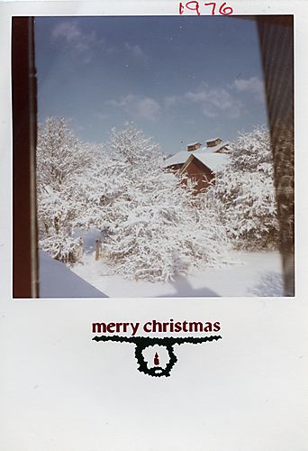 Barnyard in heavy snow