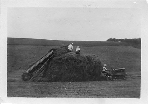 Loading hay on the Gilfillan farm