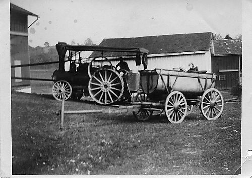 Steam powered tractor and additional water
